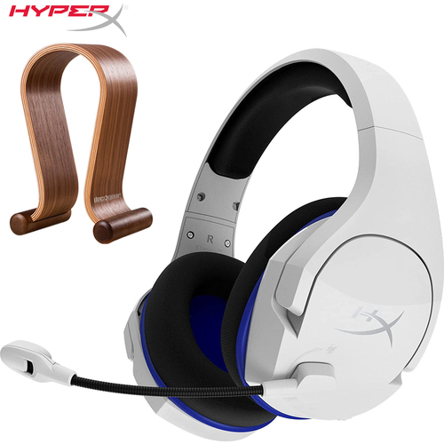 HyperX Cloud Stinger Core Wireless Gaming Headset w/ Deco Gear Wood Headphone Stand