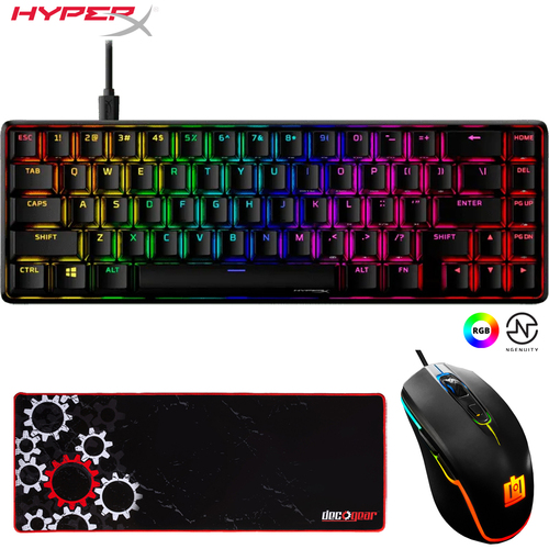 HyperX Alloy Origins 65 Mechanical Gaming Keyboard w/ Gaming Mouse & Mouse Pad
