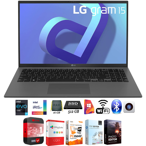 LG gram 15Z90Q 15` Lightweight Laptop Intel i5-1240P 16/512GB + Protection Pack