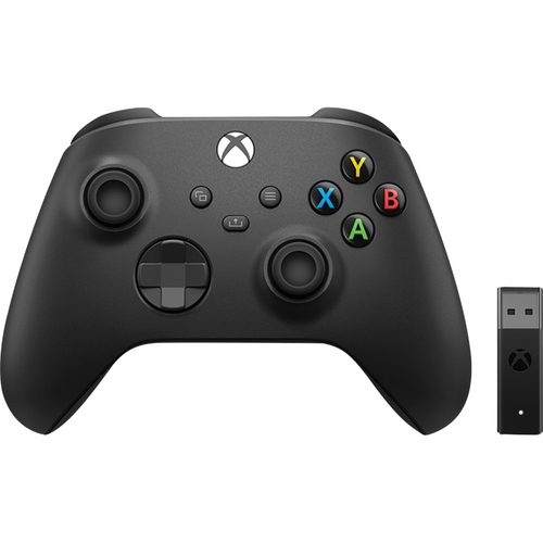 Microsoft Xbox Wireless Controller and Wireless Adapter for Windows 10, Black - Open Box