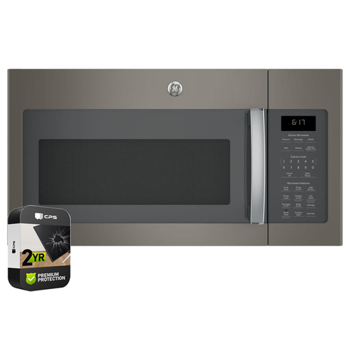 GE 1.7 Cu. Ft. Over-the-Range Sensor Microwave Oven Slate with 2 Year Warranty