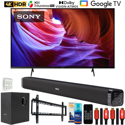 Sony 55` X85K 4K HDR LED TV w/Smart Google TV 2022 with Deco Gear Home Theater Bundle