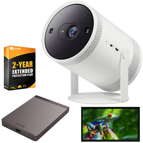 Samsung The Freestyle Projector (SP-LSP3BLAXZA) Bundle with SL200 512GB SSD and Screen