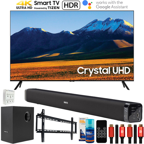 Samsung 86` TU9010 Crystal UHD 4K Smart TV 2021 with Deco Gear Home Theater Bundle
