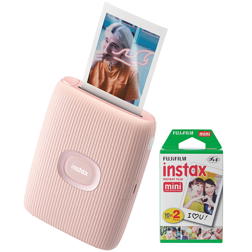 Fujifilm Instax Mini Link 2 Smartphone Printer Soft Pink + Instax Mini 20 Shots