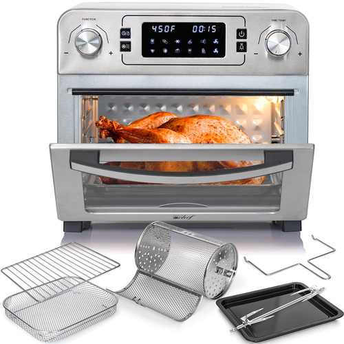 Deco Chef 24QT Stainless Steel Countertop Toaster Air Fryer Oven w/ Accessories - Open Box