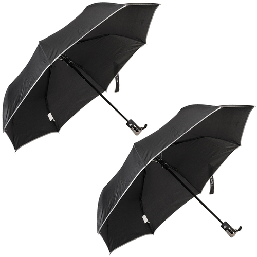 Tahari Collapsible Umbrella Black/White 2 Pack
