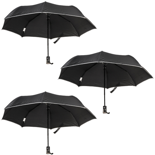 Tahari Collapsible Umbrella Black/White 3 Pack