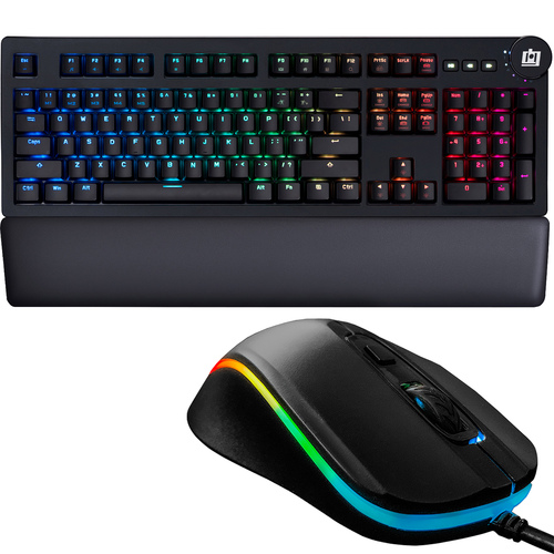 Deco Gear Mechanical Keyboard Cherry MX Red, Anti-Ghost, Custom RGB, Bundled Gaming Mouse