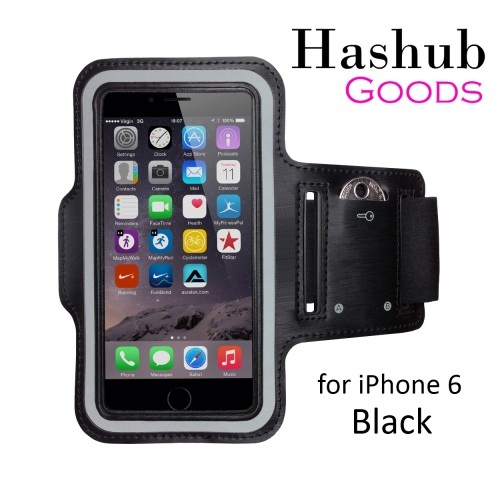 Hashub Goods Sports Running Armband for iPhone 6/Galaxy Alpha/Sony Z3/Moto X in Black