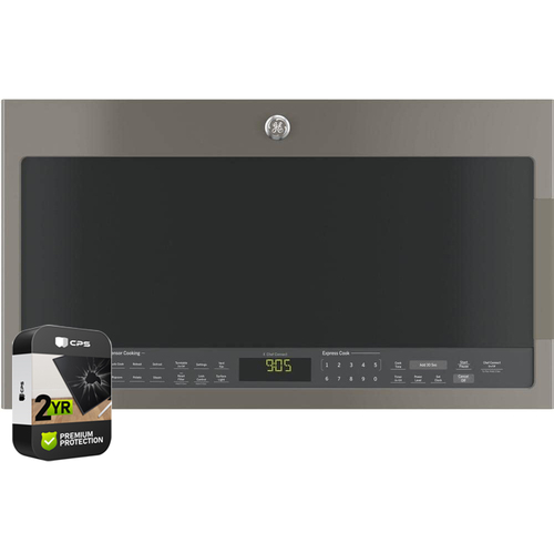 GE 2.1 Cu. Ft. Over-the-Range Sensor Microwave Oven Gray with 2 Year Warranty