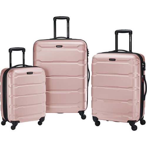 Samsonite Omni 3 Piece Hardside Luggage Spinner Set (20`/24`/28`) Pink - **Open Box**