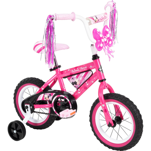 Huffy Disney Minnie Mouse Girls' Bike with Training Wheels, 12-inch - 22250 - Open Box