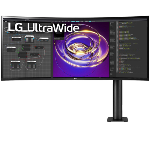 LG 34` 21:9 Curved UltraWide QHD (3440x1440) PC Monitor (34WP88C-B) - Refurbished