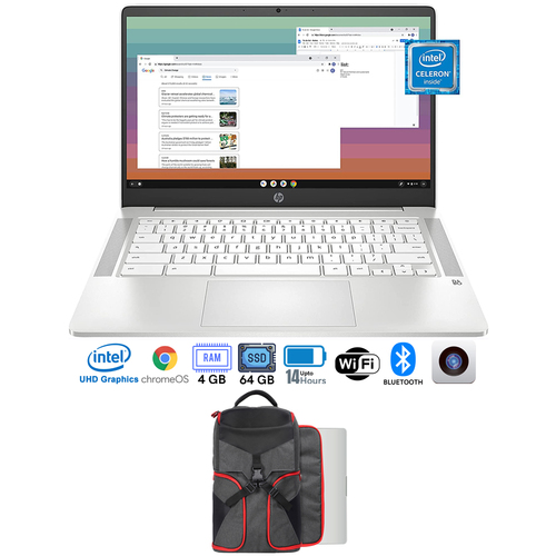 Hewlett Packard Chromebook 14ANA0240NR 14` Touchscreen Laptop w/ Laptop Backpack
