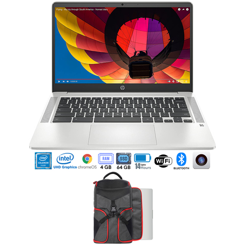 Hewlett Packard Chromebook 14ANA0230NR 14` Touchscreen Laptop w/ Laptop Backpack