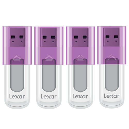 Lexar 16 GB JumpDrive High Speed USB Flash Drive (Purple) 4-Pack (64 GB Total)