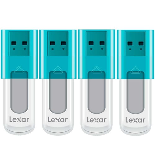 Lexar 8 GB JumpDrive High Speed USB Flash Drive (Blue) 4-Pack (32GB Total)