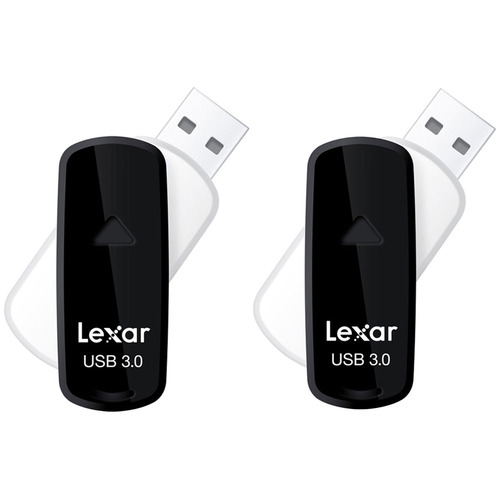 Lexar 16 GB JumpDrive S33 USB 3.0 Flash Drive (Black) 2-Pack (32GB Total)