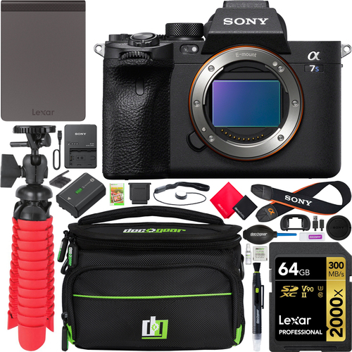 Sony a7S III Full Frame Mirrorless Camera Body Kit + 512GB SSD Drive + Case Bundle