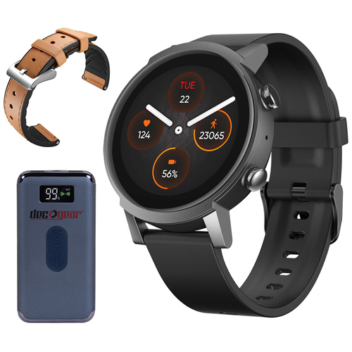 TicWatch E3 Smartwatch/Fitness Tracker with Extra Silicon Band w/ Accessories Bundle