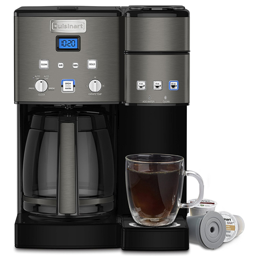 Cuisinart 12 Cup Coffeemaker and Single Serve Brewer, Black (SS-15BKS) - Refurbished