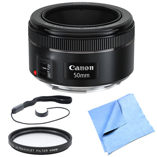 Canon EF 50mm f/1.8 STM Prime Lens Bundle