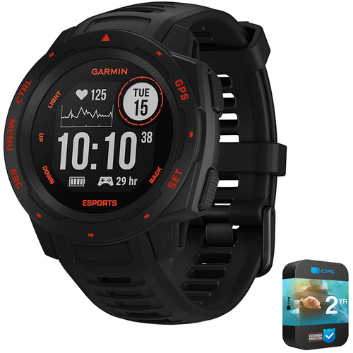 Garmin Instinct E-Sports Edition Smartwatch, Black Lava w/ 2 YR Extended Warranty