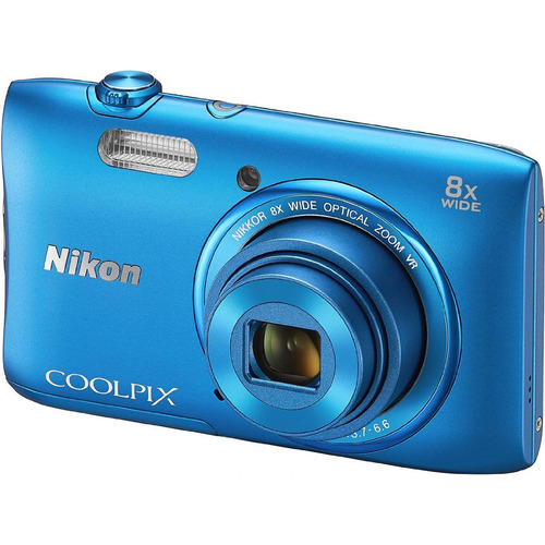Nikon COOLPIX S3600 20.1MP 2.7` LCD Digital Camera  HD Video -Blue Factory Refurbished
