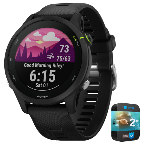 Garmin Forerunner 255 Music GPS Smartwatch Black with 2 Year Extended Warranty