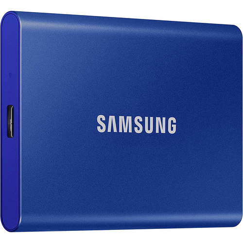Samsung T7 500GB Portable SSD, USB 3.2 Gen2, Blue (MU-PC500H)