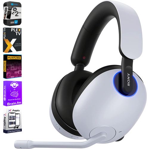 Sony INZONE H9 Wireless Noise Cancelling Gaming Headset, White w/ Warranty Bundle