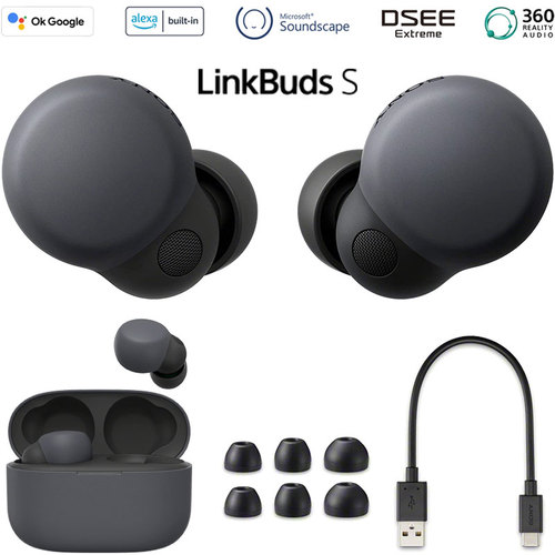 Sony LinkBuds S Truly Wireless Noise Canceling Earbuds, Black - Refurbished