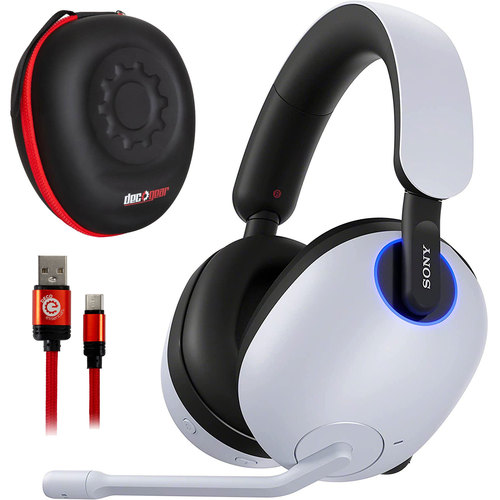 Sony INZONE H9 Wireless Gaming Headset, White - WHG900N/W Bundle with Case