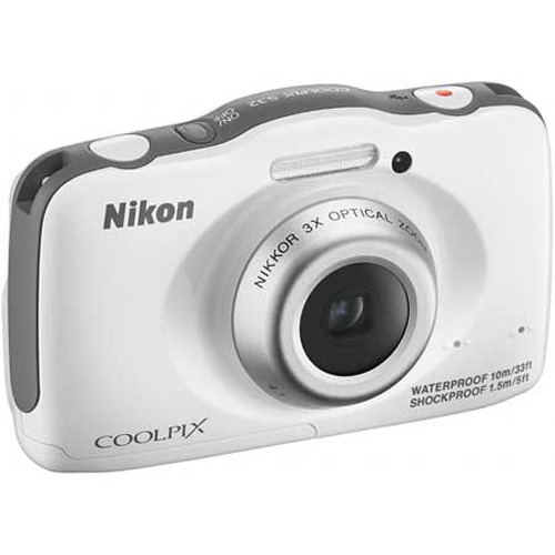 Nikon COOLPIX S32 13.2MP Digital Camera Waterproof Shockproof (White) Refurbished
