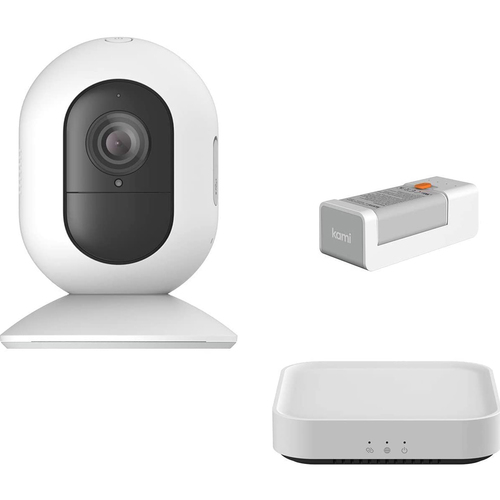 Kami 1080P Wire-Free Home Camera Kit, Outdoor Battery Security Camera - Open Box