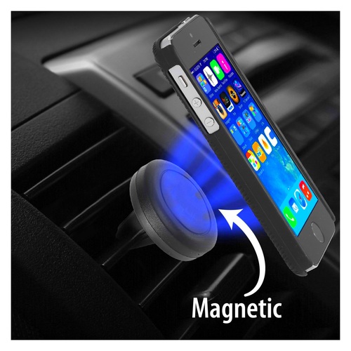 Hashub Goods Universal Car Air-Vent Magnet Clip Holder for Smartphones in Black
