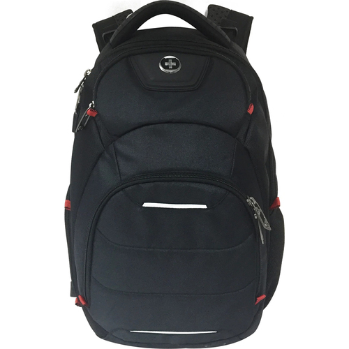 Swissdigital SD1003M-V1 Neptune Massaging TSA Backpack with 15.6` Laptop Pocket, USB