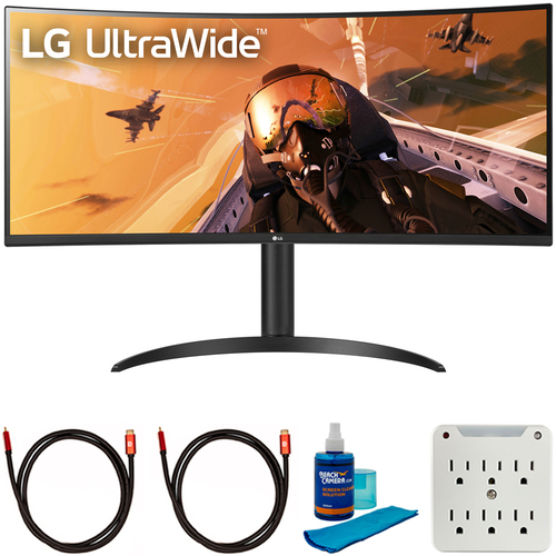 LG 34` Curved UltraWide QHD Monitor with AMD FreeSync with Cleaning Bundle