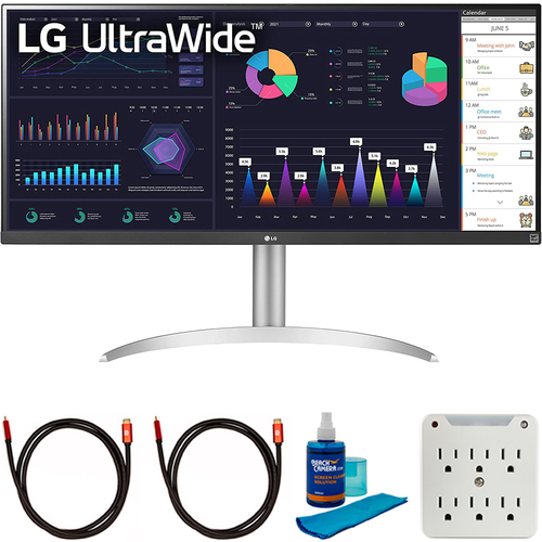 LG 34` 21:9 UltraWide Full HD 2560 x 1080 100Hz IPS Monitor with Cleaning Bundle