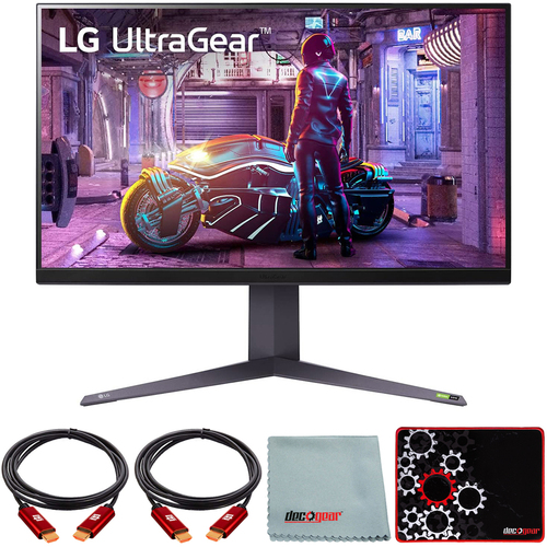 LG 32` UltraGear QHD Nano IPS 1ms 240Hz PC Monitor with Mouse Pad Bundle