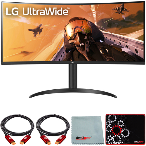 LG 34` Curved UltraWide QHD Monitor with AMD FreeSync with Mouse Pad Bundle