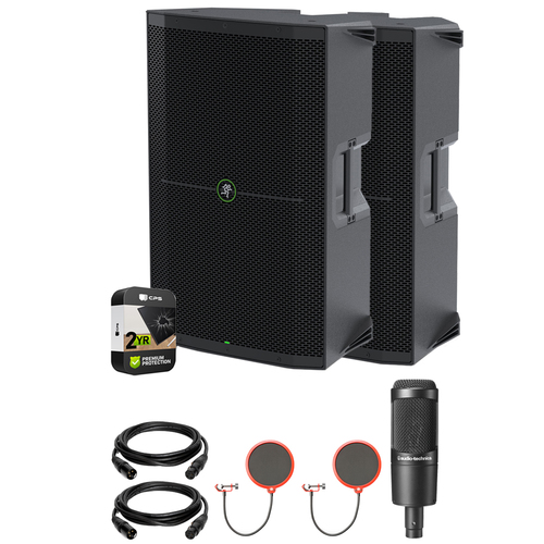Mackie 15` 1400W Enhanced Powered Loudspeaker (2-Pack) + 2 Year Protection Pack