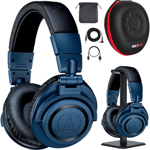 Audio-Technica ATH-M50xBT2DS M50X Wireless Over-Ear Bluetooth Headphones Bundle with Case