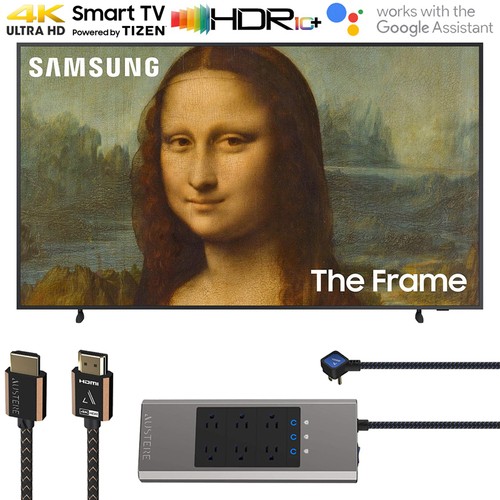 Samsung QN32LS03BB 32` The Frame QLED 4K UHD Smart TV (2022) with HDMI Bundle