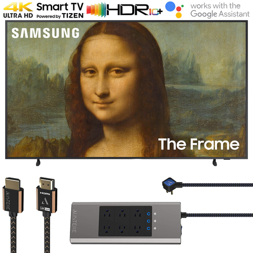 Samsung QN85LS03BA 85` The Frame QLED 4K UHD Smart TV (2022) with HDMI Bundle