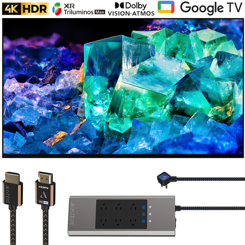 Sony 65` BRAVIA XR A95K 4K HDR OLED TV w/ Smart Google TV 2022 with HDMI Bundle