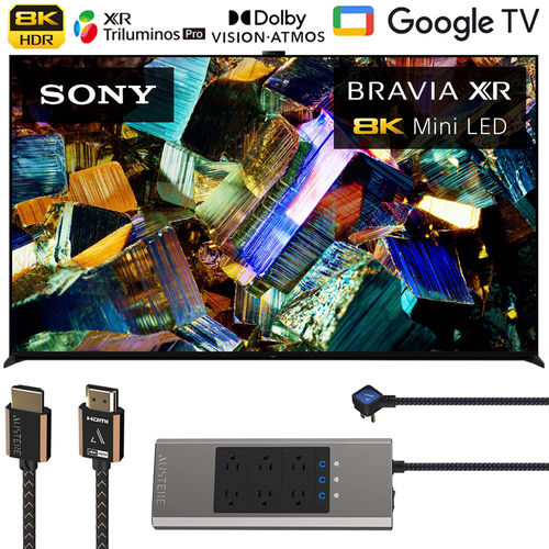 Sony 85` BRAVIA XR Z9K 8K HDR Mini LED TV w/ Smart Google TV 2022 with HDMI Bundle