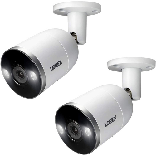 Lorex 4K Ultra HD Smart Deterrence IP Camera with Motion Detection Plus 2 Pack