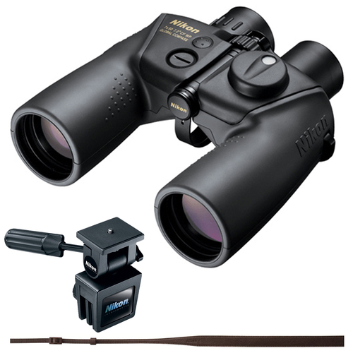 Nikon 7x50 Oceanpro CF WP Global Compass Binoculars w/ Nikon Window Mount Bundle